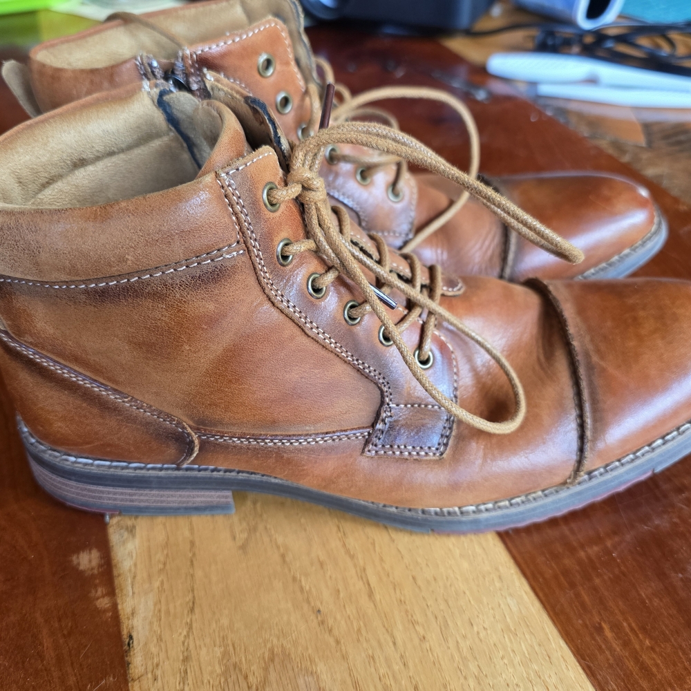 Oxford Tan Leather Derby Shoes